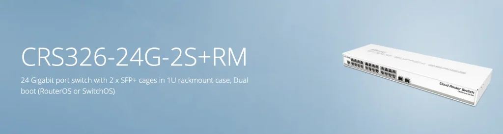 سوییچ میکروتیک CRS326-24G-2S+RM
