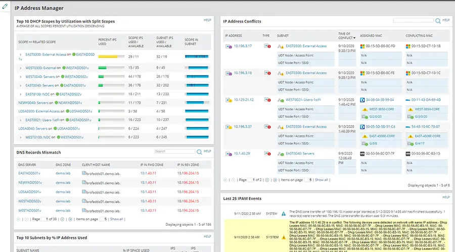 ابزار مدیریت آی پی Solarwinds - IPAM