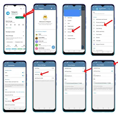 تنظیمات پروکسی تلگرام
