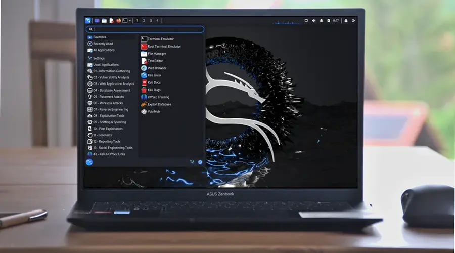 محیط دسکتاپ کالی لینوکس